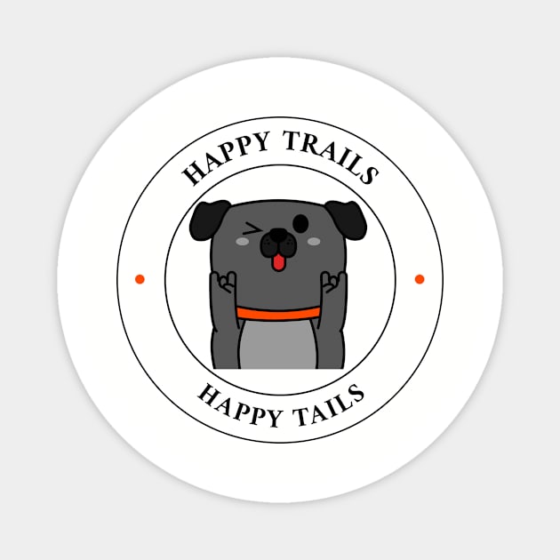 Happy Trails Happy Tails Dog Hiking Magnet by flodad